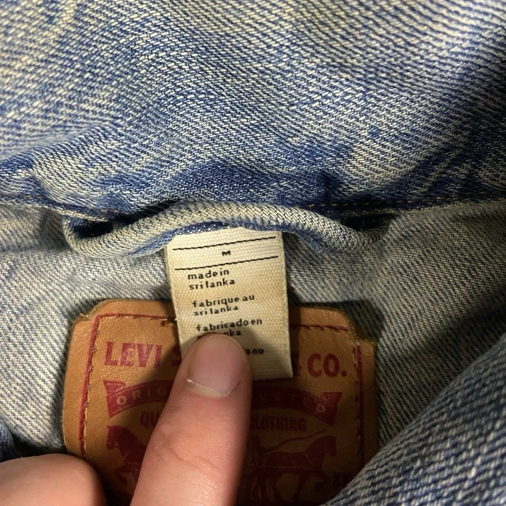 Levi's XX Denim‎ Jacket Youth Size Medium Blue Button Up Classic Long Sleeve